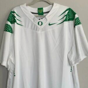 NIKE OREGON DUCKS XXL FOOTBALL JERSEY TEAM ISSUE NWT DB3042-100 WHITE BLANK HTF